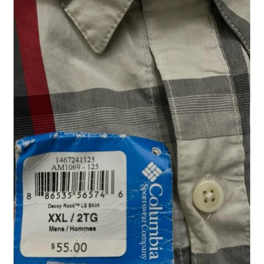 Mens NWT Columbia Plaid Button Up Long‎ Sleeve Shirt - Picture 4 of 6